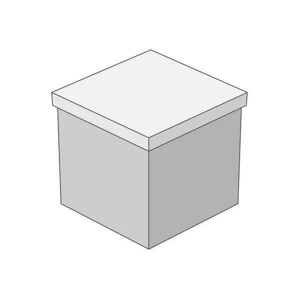 Vector presentbox i disposition stil — Stock vektor