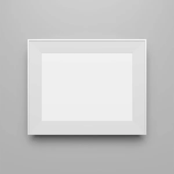 水平方向の白い空のフレーム テンプレート — ストックベクタ