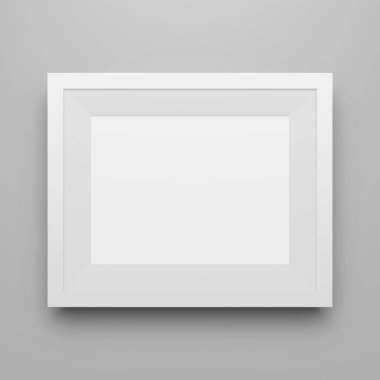 Boş beyaz modern resim çerçeve Mockup