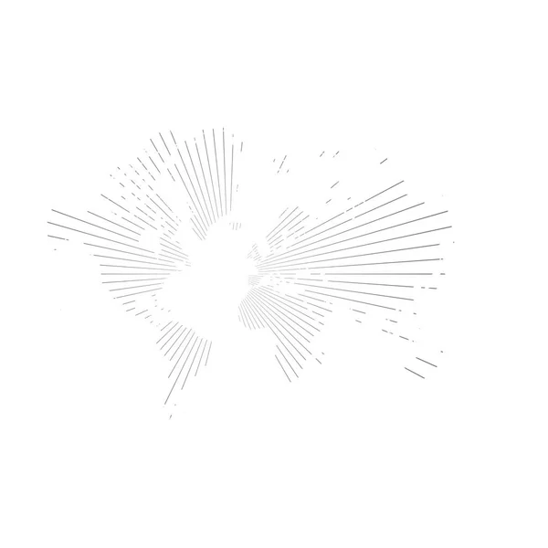 Mapa do mundo abstrato semelhante com listras — Vetor de Stock