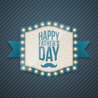 Mutlu Babalar günü gerçekçi afiş ampuller ile