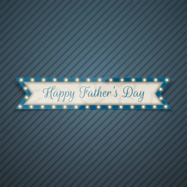 Happy Fathers Day greeting Ribbon — Stock Vector