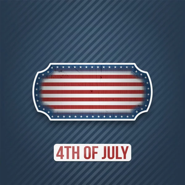 Bannière de fête nationale du 4 juillet — Image vectorielle
