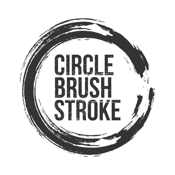 Circle Brush Stroke Frame with Place for Text — Stock Vector