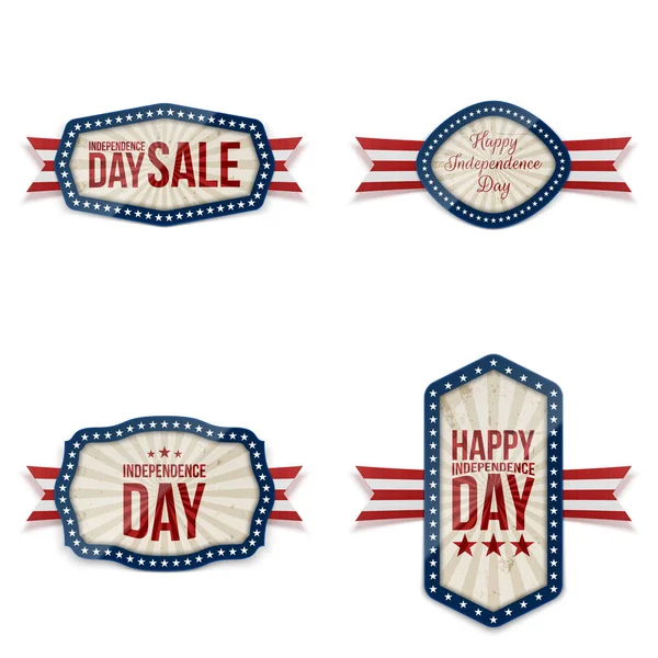 Independence Day greeting Banners Set — Stock Vector