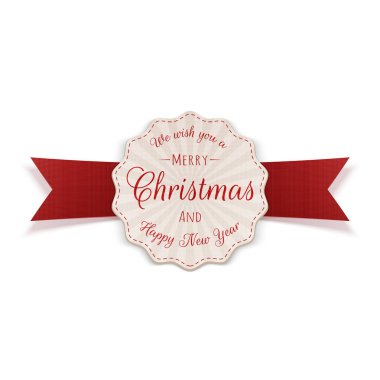 Neşeli Noel şenlikli daire etiket