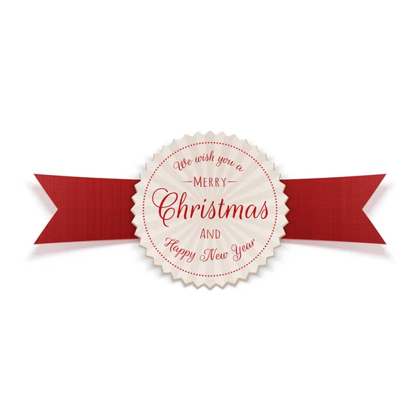 Καλά Χριστούγεννα ευχετήρια κύκλο Badge — Διανυσματικό Αρχείο