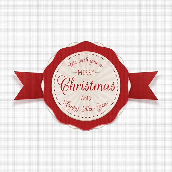Κύκλο καλά Χριστούγεννα γιορτινά σήμα με κείμενο — Διανυσματικό Αρχείο