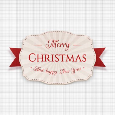 Etiket tebrik merry Christmas vektör