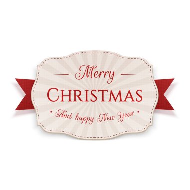 Vektör Noel gerçekçi rozet grafik öğesi