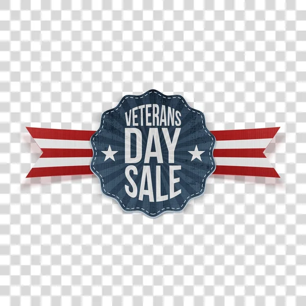 Veterans Day Sale festive Emblem with Ribbon