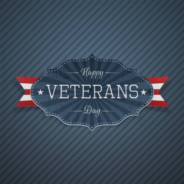 Mutlu Gaziler günü kağıt etiket