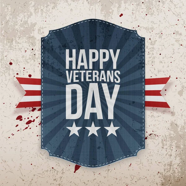 Glad Veterans Day Holiday Banner — Stock vektor