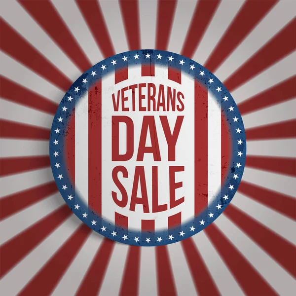 Cirkel Banner med Veterans Day salu Text — Stock vektor