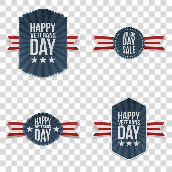 Veterans Day vector Banners Set