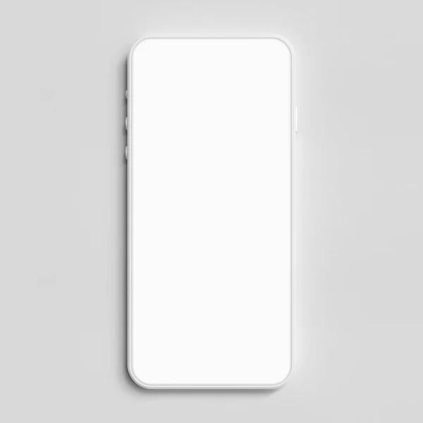 Frameless smartphone on white background — Stock Photo, Image