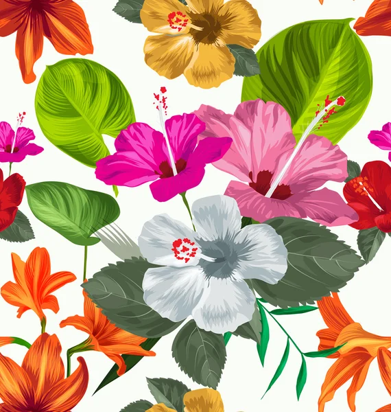 Patrón sin costura floral — Vector de stock