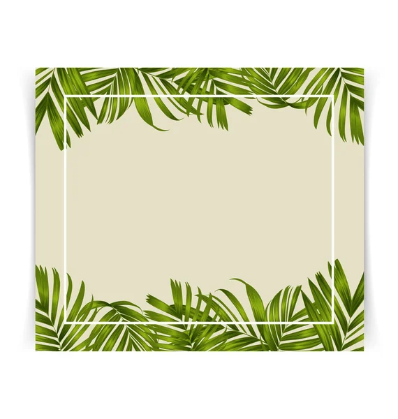 Feuille tropicale carte — Image vectorielle