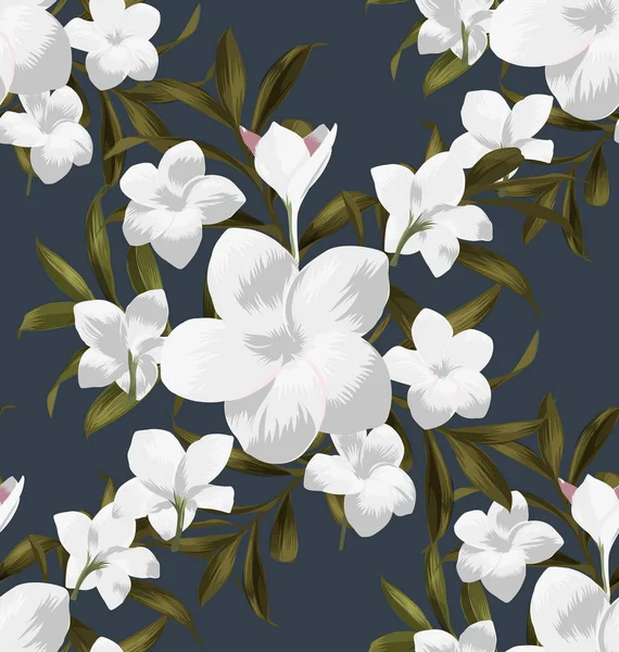 Plumeria patrón sin costura — Vector de stock