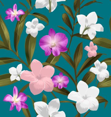 Plumeria seamless modeli