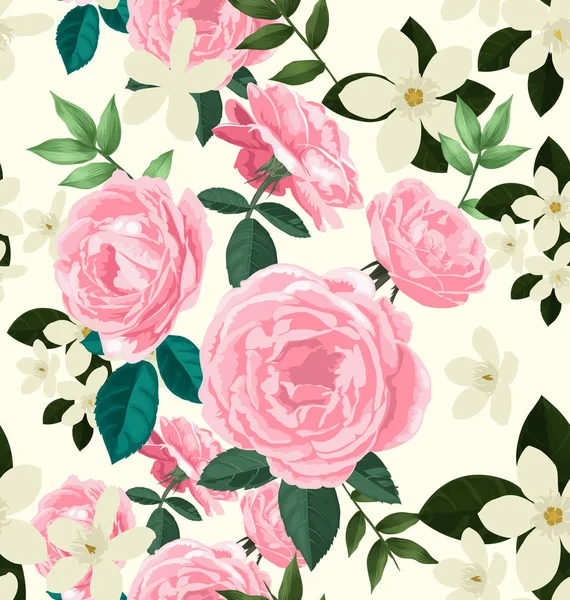 Motif floral sans couture — Image vectorielle