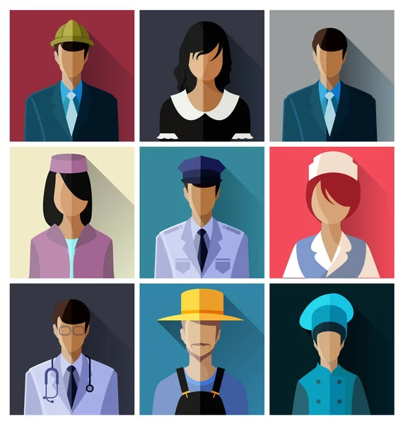 Ensemble avatar personnes — Image vectorielle