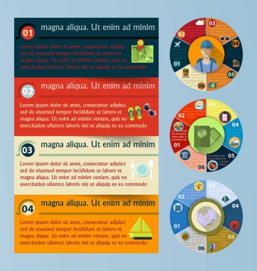 düz Infographic elemanları