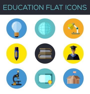 Eğitim düz simgesi