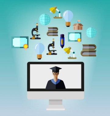 Eğitim düz simgesi