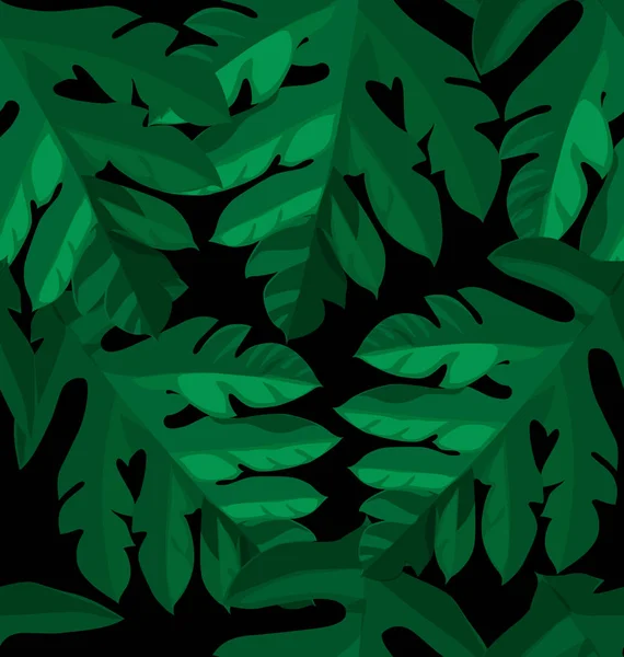 葉のシームレスなパターン — ストックベクタ