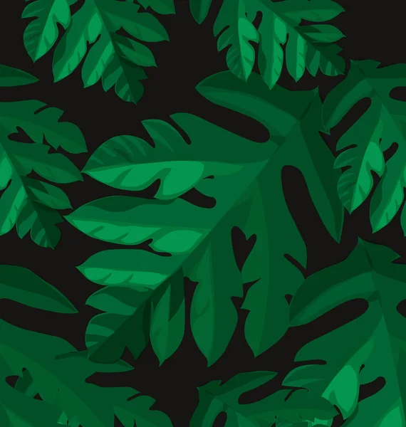 잎 원활한 패턴 — 스톡 벡터
