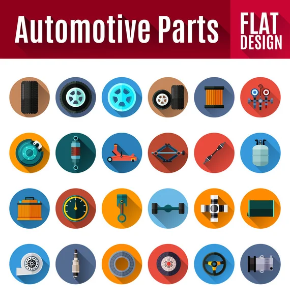 Automotive spare parts — Stock Vector