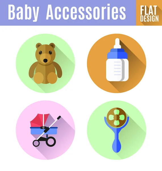 Baby accessory set — Stock Vector