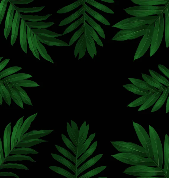Плакат тропічного листя — стоковий вектор