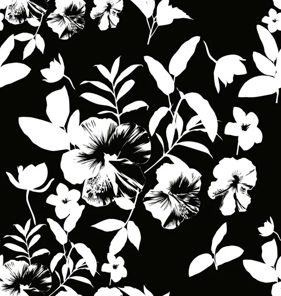 Bloemen naadloos patroon — Stockvector