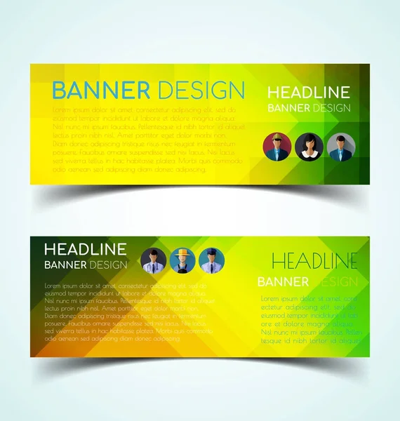 Horizontales Banner-Set — Stockvektor