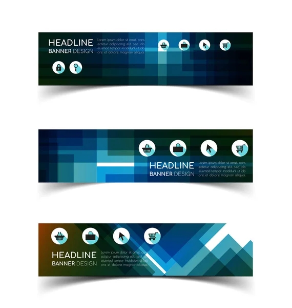 Horizontal Banner set 1 — Stock Vector