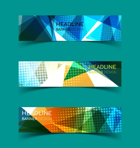 Horizontales Banner Set 3 — Stockvektor