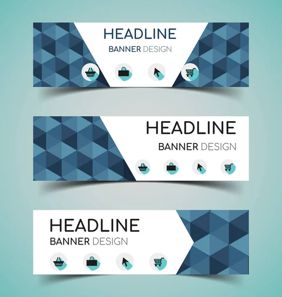 Horizontales Banner set2 — Stockvektor