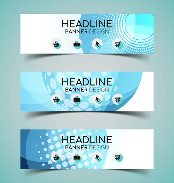 Conjunto de banners horizontais 7 —  Vetores de Stock