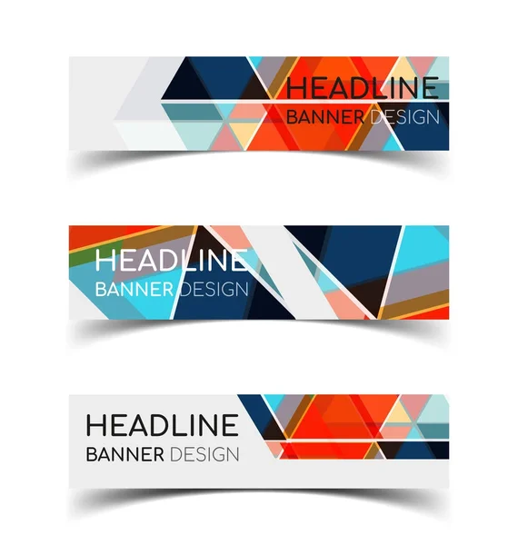 Conjunto de banner horizontal 3 —  Vetores de Stock