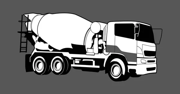 Betongblandare lastbil — Stock vektor