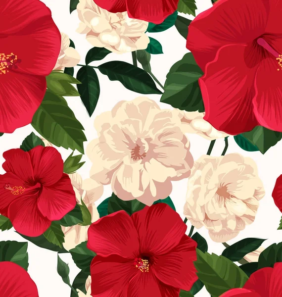 Rose seamless pattern n4 — стоковый вектор