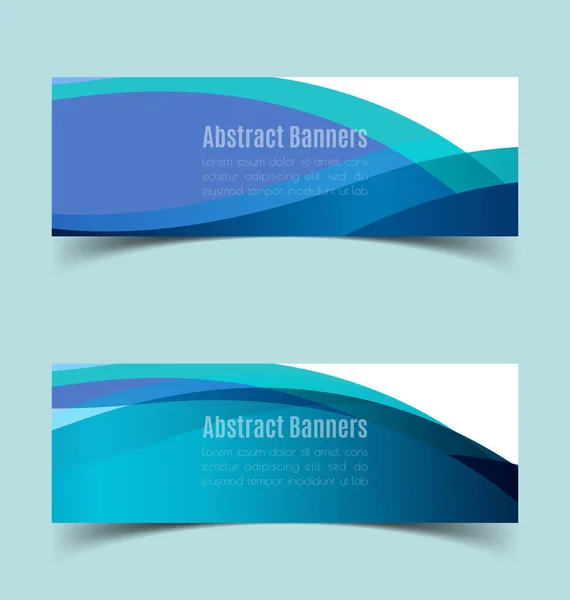 Conjunto de banners horizontais 2 — Vetor de Stock