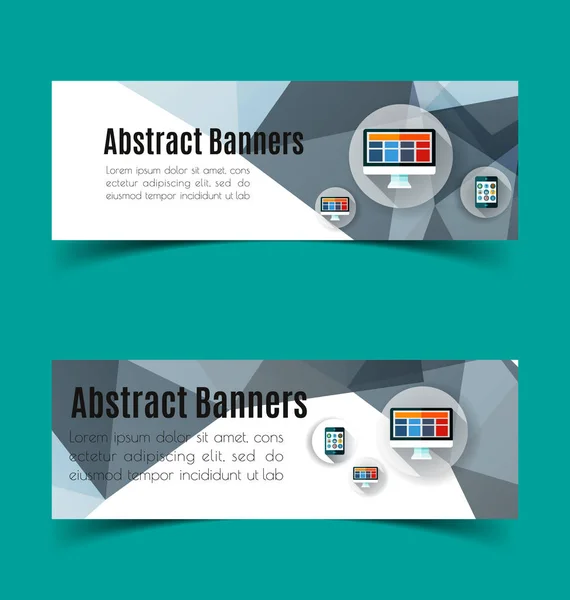 Conjunto de banners abstractos3 — Vector de stock