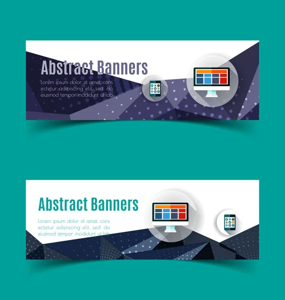 Conjunto de banners abstractos2 — Vector de stock