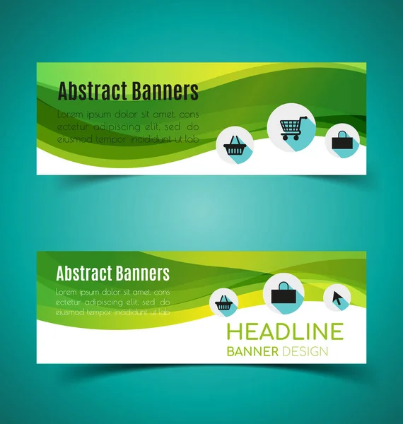 Set of abstract  horizontal banners — Stock Vector