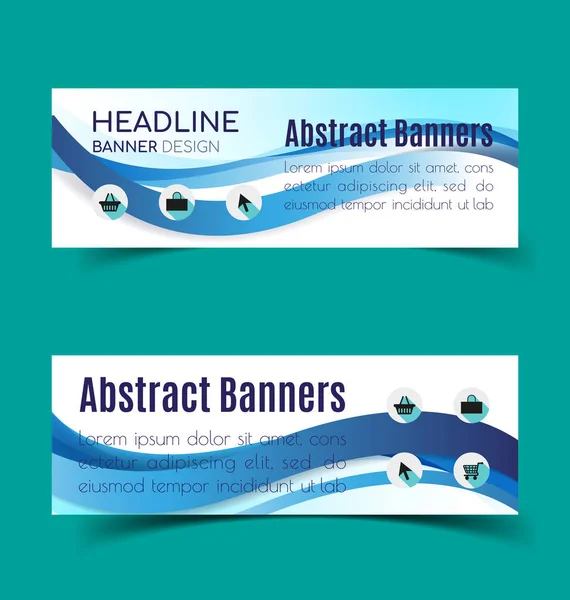 Abstract banners set — Stock Vector