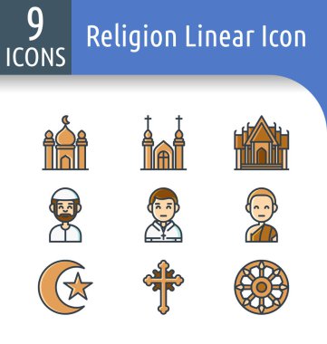 Dini renk doğrusal simgesi