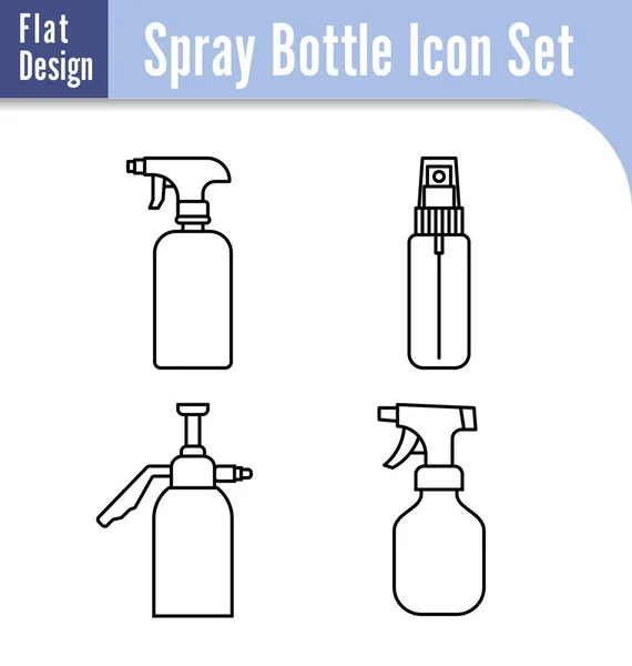 Set Spray Bottle Container Vector Line Icon — Stock Vector